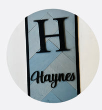Load image into Gallery viewer, Front Door Decor, 3D Lettering, Personalized Door Hanger, Family Name Door Hanger