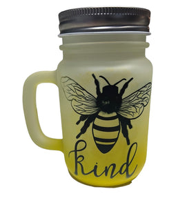Bee Kind 15 oz. Yellow Mason Jar